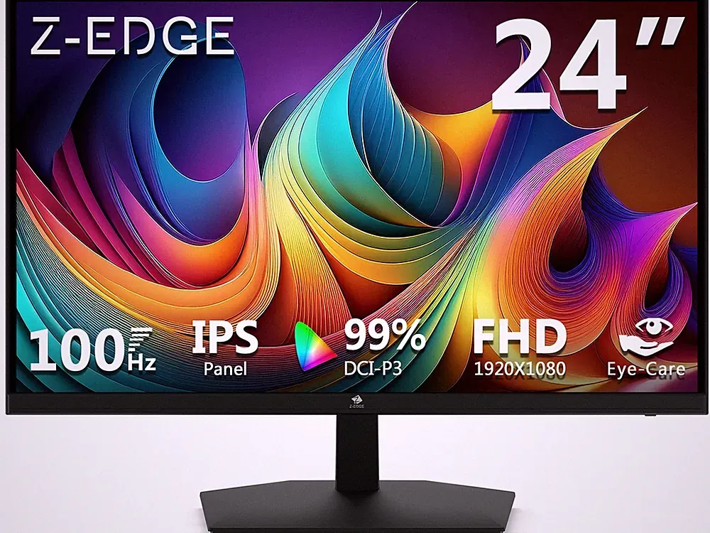 Z-EDGE U24I 24" 1080P FHD 100Hz 5ms IPS Monitor, HDMI + VGA, FreeSync, Eye-Care