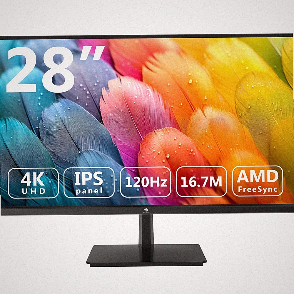 Z-EDGE U28I4K 28" 4K 3840x2160 UHD 120Hz 4ms IPS Gaming Monitor, HDMI x2, DP x2