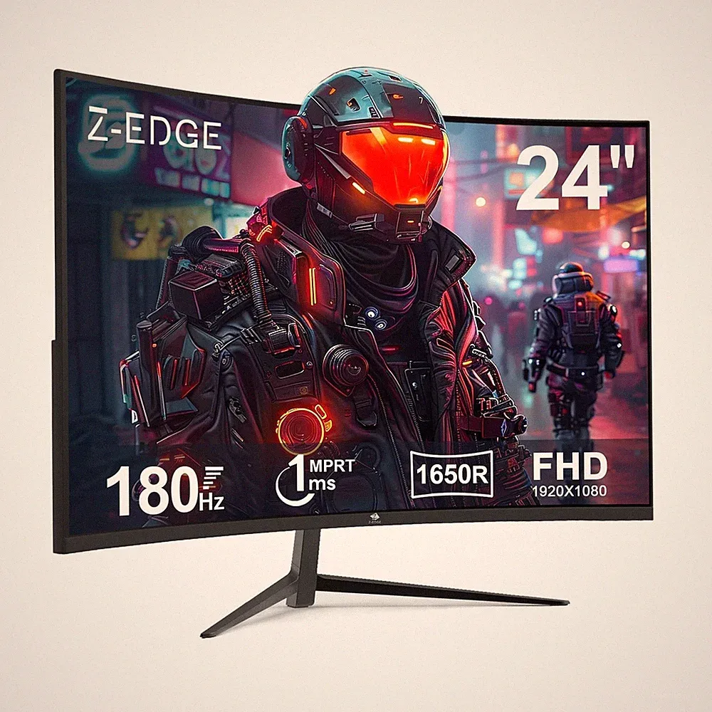 Z-Edge UG24 24-inch Curved Gaming Monitor 180Hz Refresh Rate, 1ms MPRT, FHD 1...