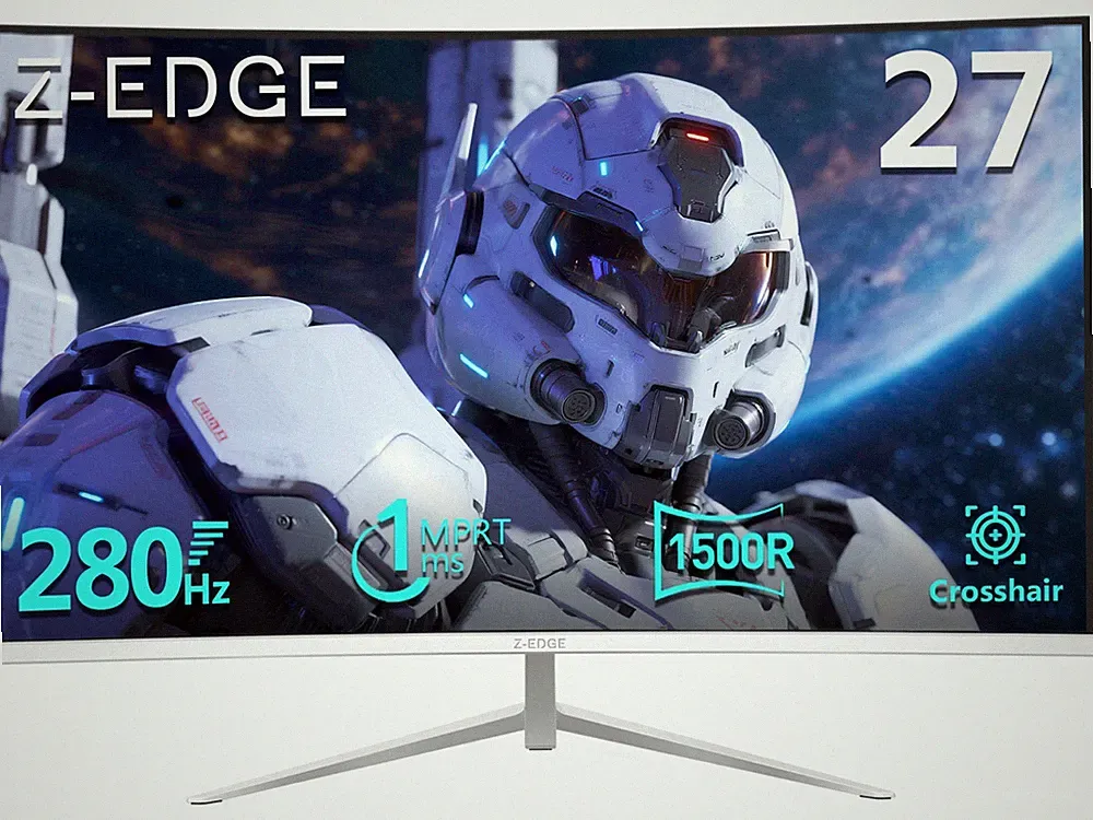 Z-EDGE UG27P-White 27 inch 1080P 1920x1080 280Hz 1 ms Curved Gaming Monitor