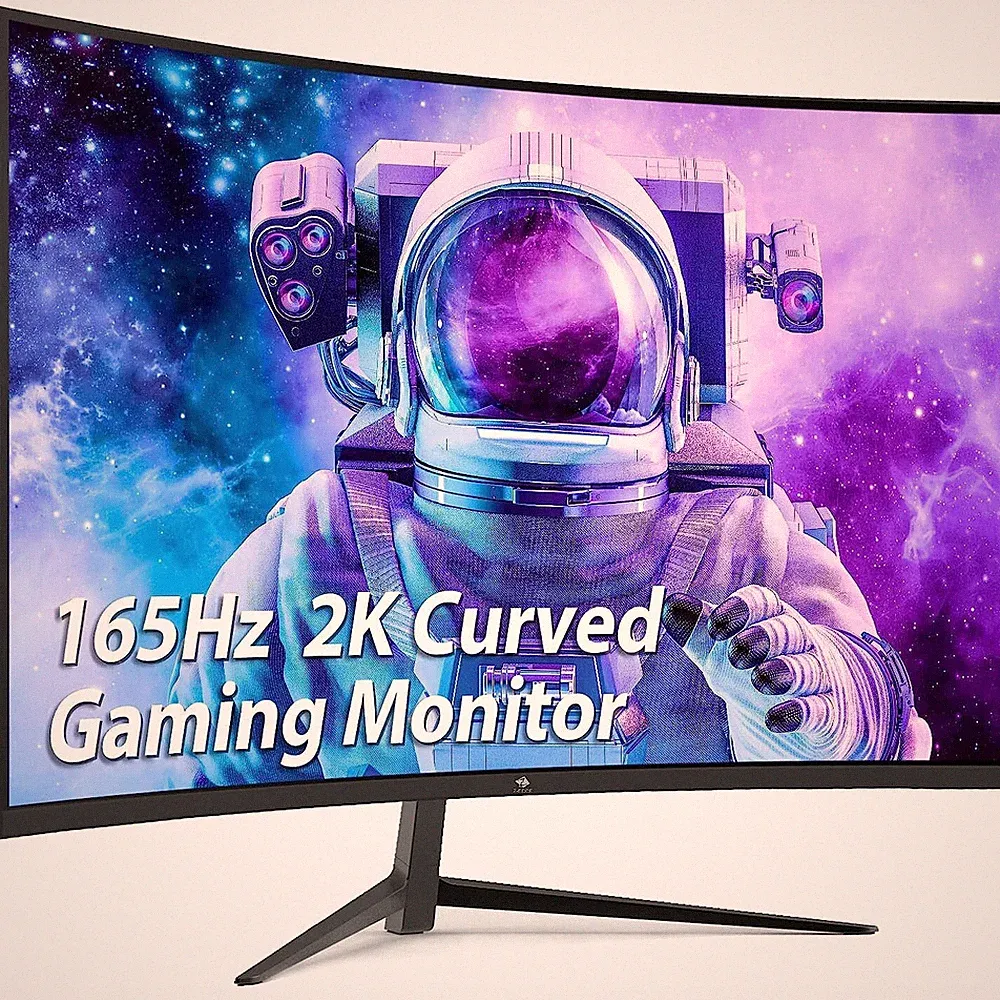 Z-EDGE UG27Q 27" 2K 2560x1440 QHD 165Hz 1ms Curved Gaming Monitor, FreeSync
