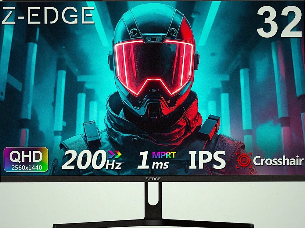 Z-EDGE UG32 32" 2K 2560x1440 200Hz 1ms 2K IPS Gaming Monitor, HDMI x 2, DP x 2