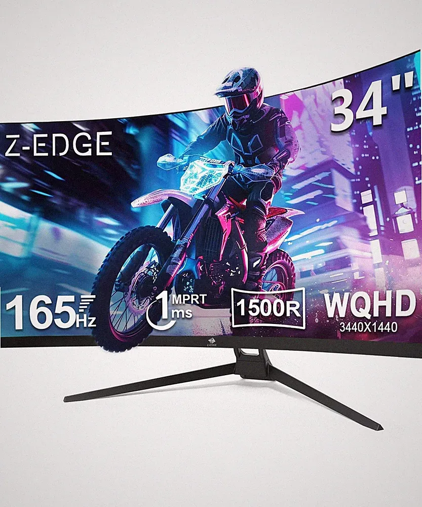 Z-edge Ug34 34-in. 2k 165-hz Curved Gaming Monitor