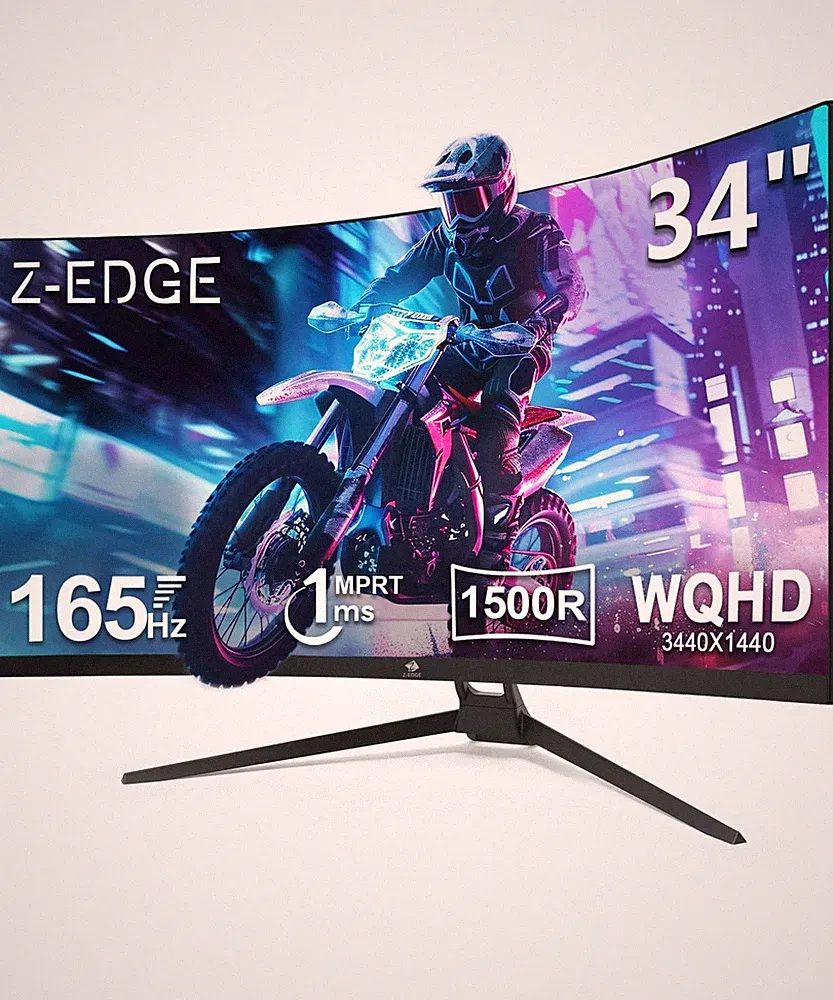 Z-edge Ug34 34-in. 2k 165-hz Curved Gaming Monitor