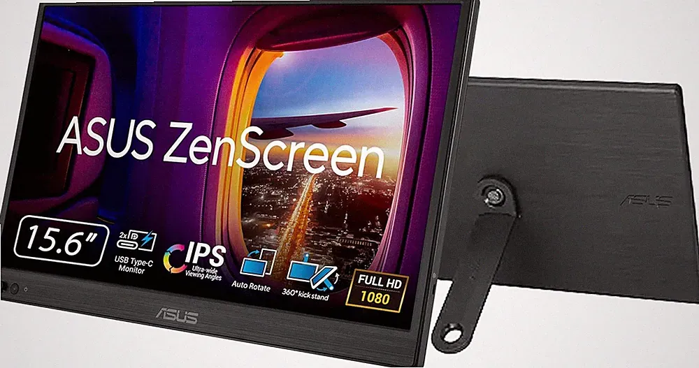Zenscreen 15.6” Portable Monitor for Laptop (MB169CK) - Dual USB-C, Mini-Hdmi, P