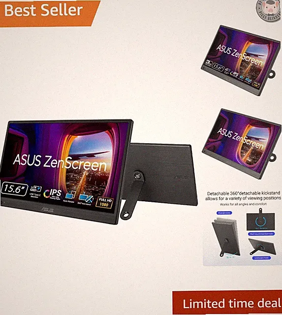 ZenScreen MB169CK 15.6" FHD Portable Monitor with USB-C - Eye Care Tech Included